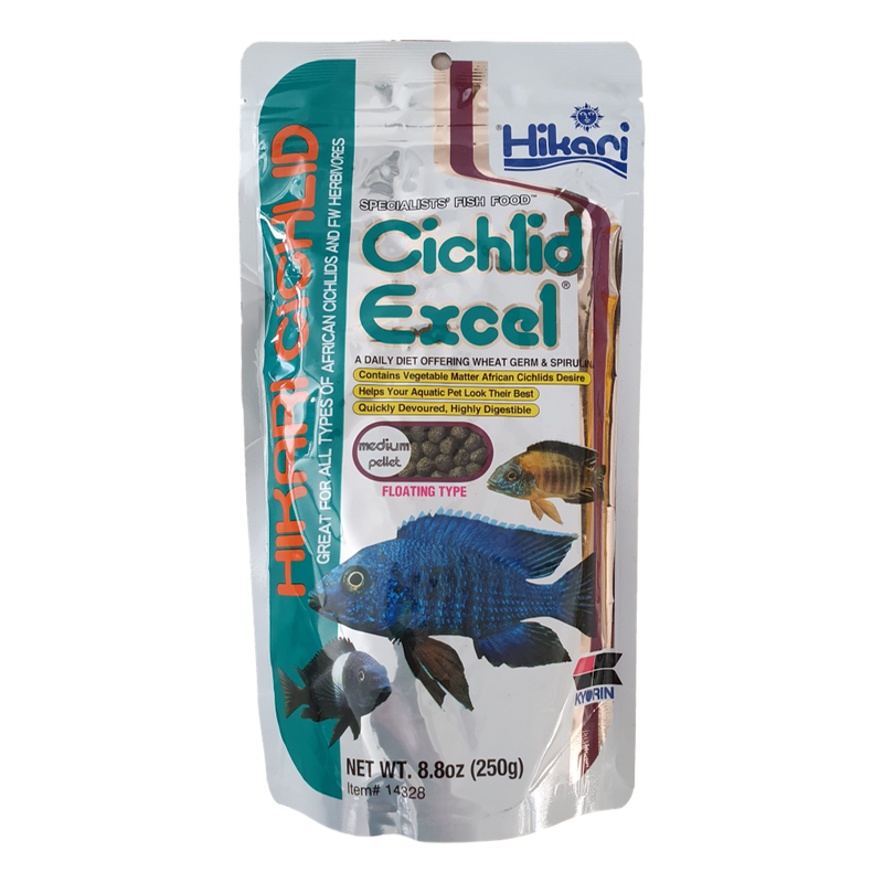 Hikari Cichlid Excel Medium Pellets 250G - RBM Aquatics